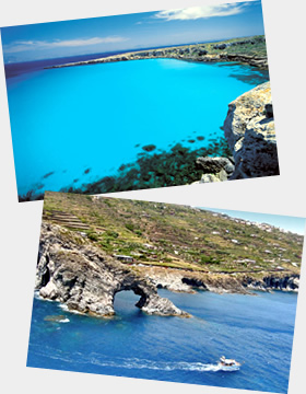 Protected marine reserves: Egadi islands and Pantelleria